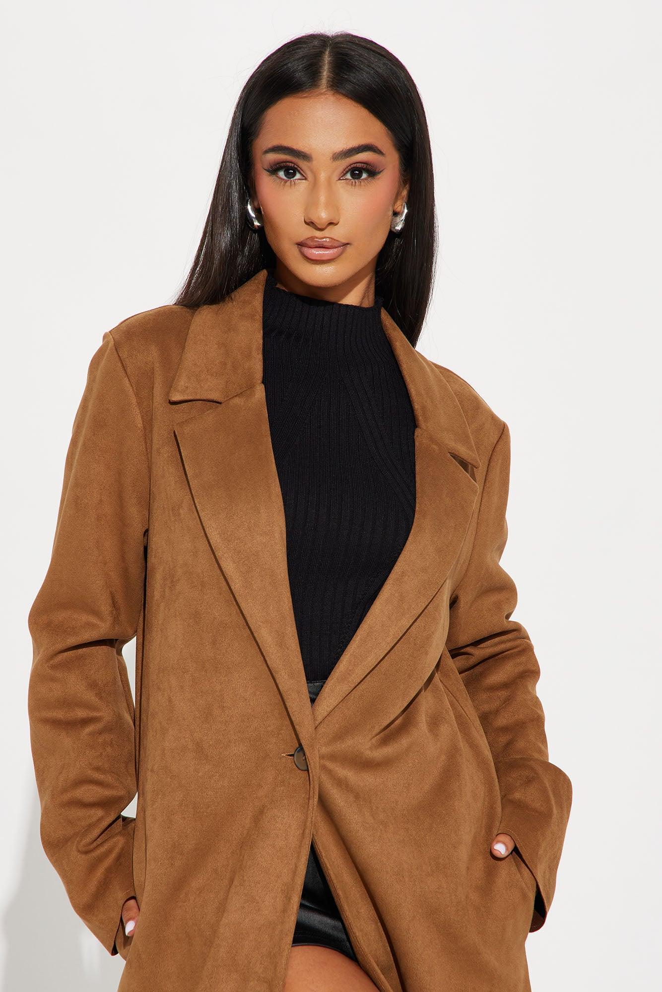 Taylor Suede Trench - Camel Product Image