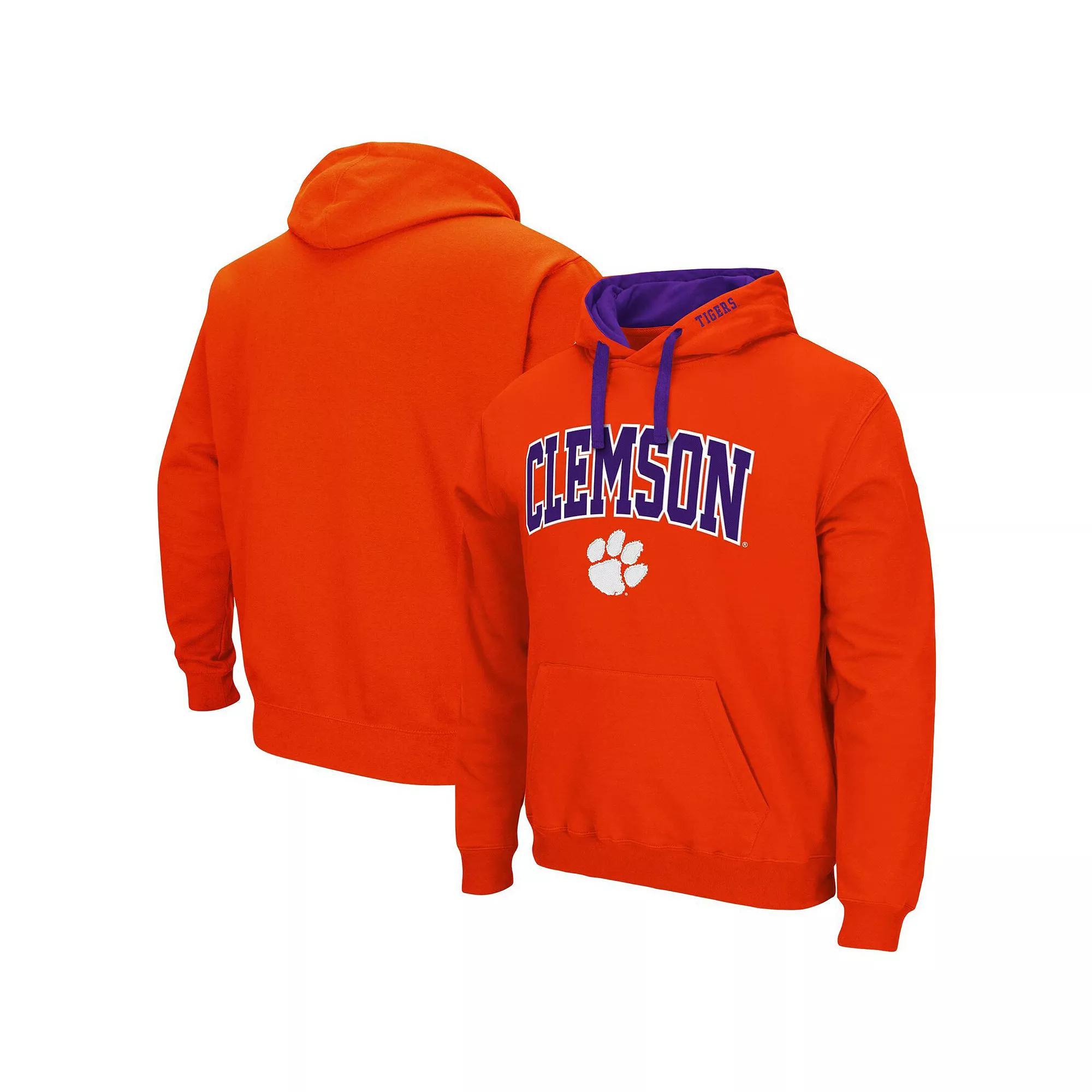 Men's Colosseum Orange Clemson Tigers Big & Tall Arch & Logo 2.0 Pullover Hoodie, Size: 3XB Product Image