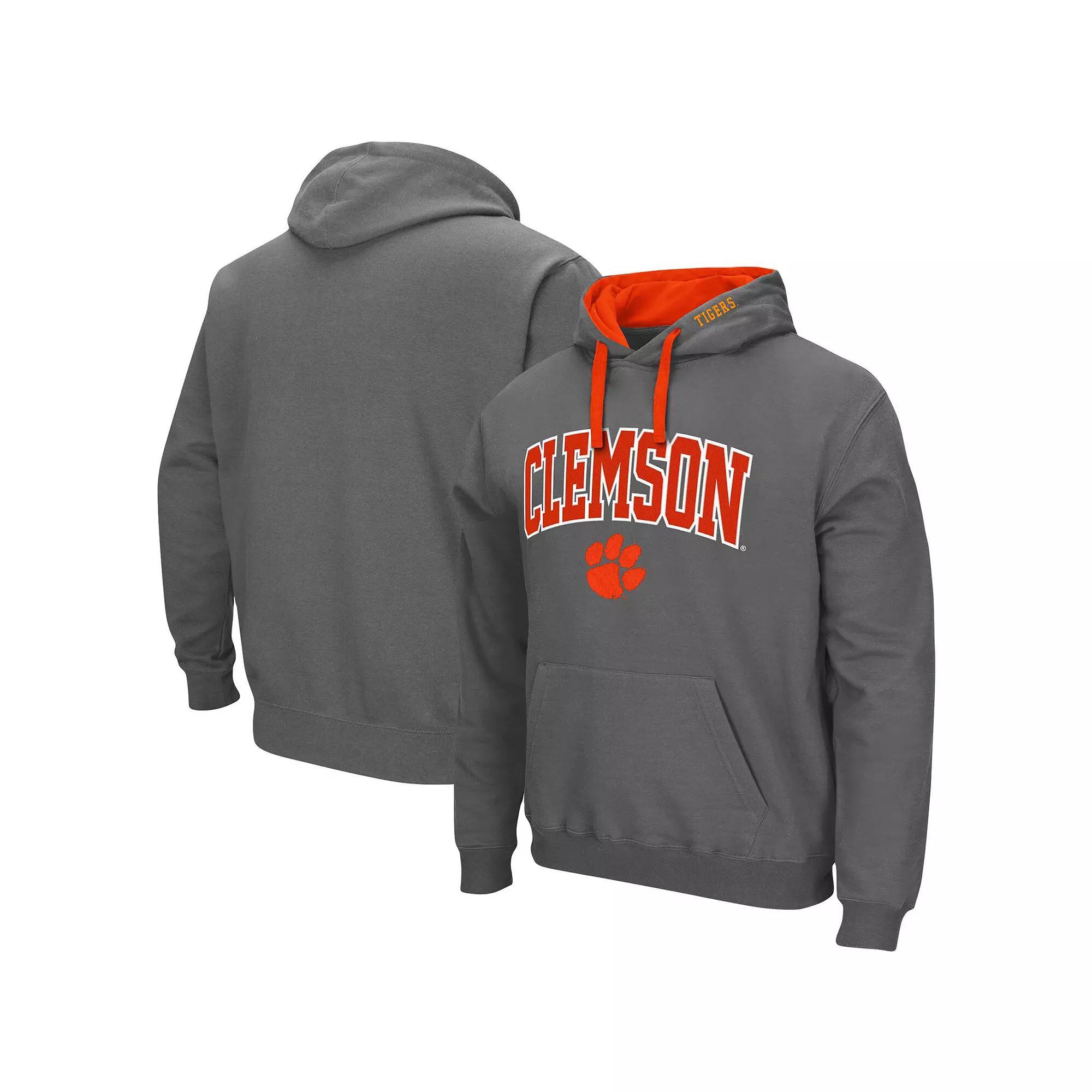 Men's Colosseum Charcoal Nebraska Huskers Big & Tall Arch & Logo 2.0 Pullover Hoodie, Size: 3XB Product Image