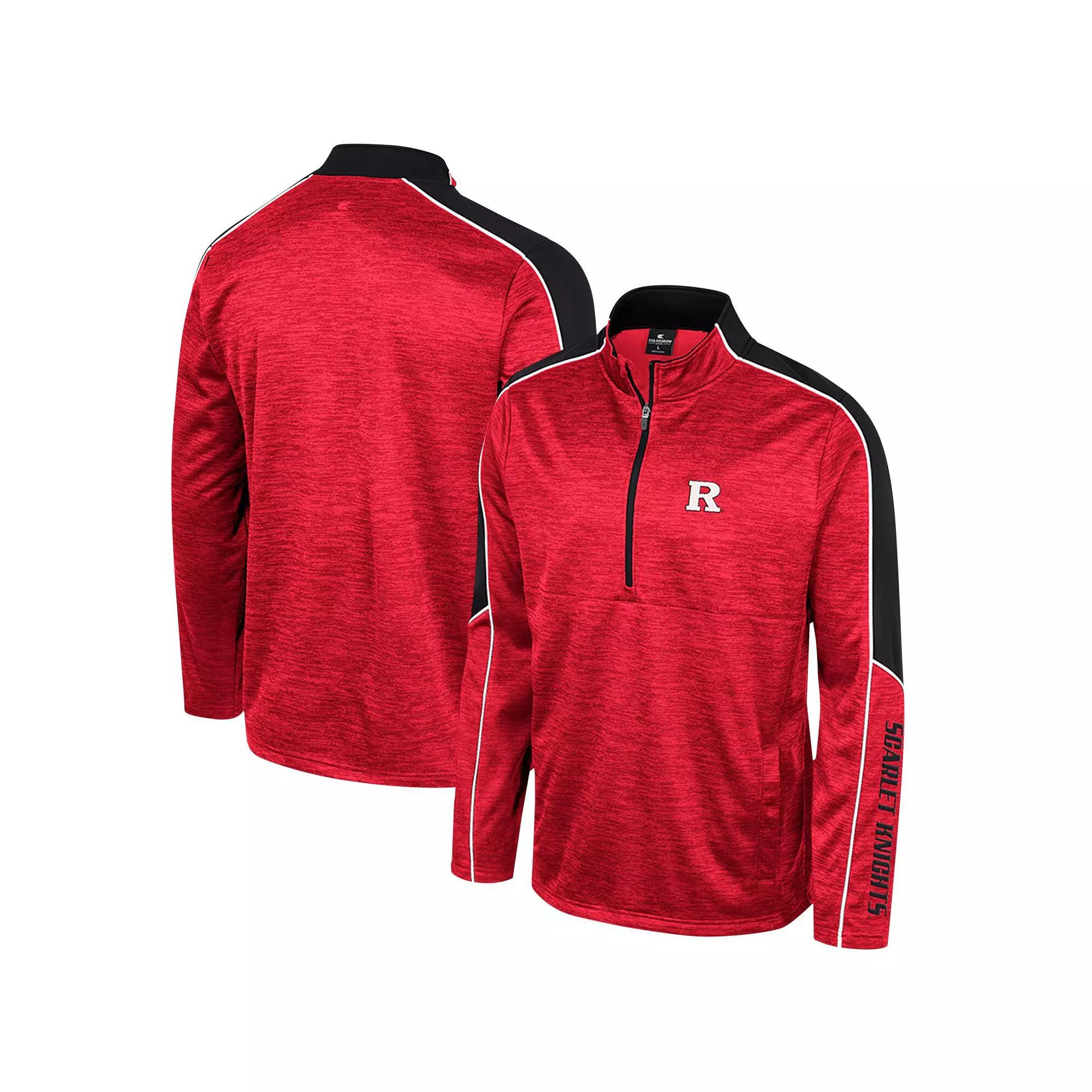 Men's Colosseum Red NC State Wolfpack Marled Half-Zip Jacket, Size: XL, Nst Red Product Image