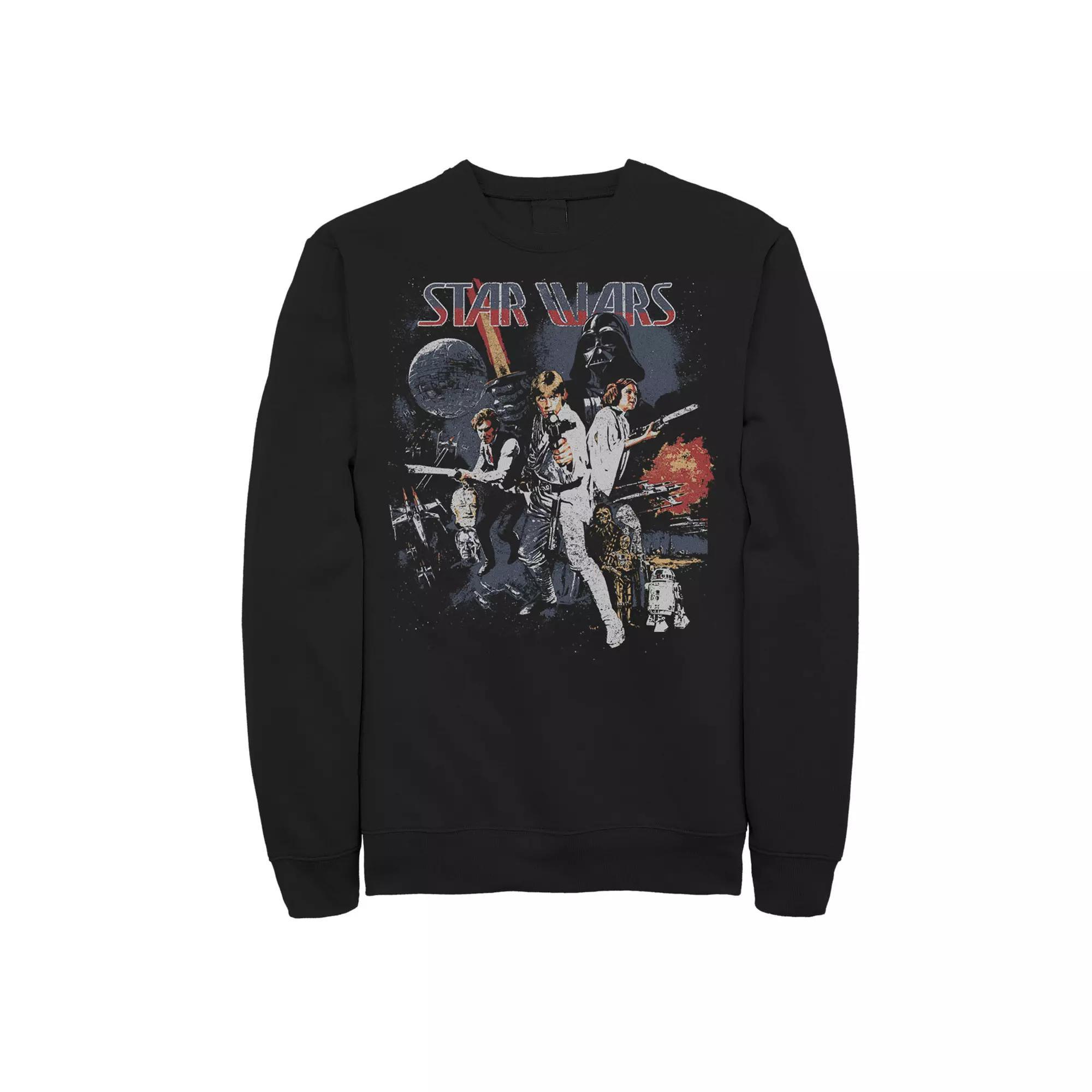 Men's Star Wars Kanji Vintage Movie Poster Sweatshirt, Size: XL, Black Product Image