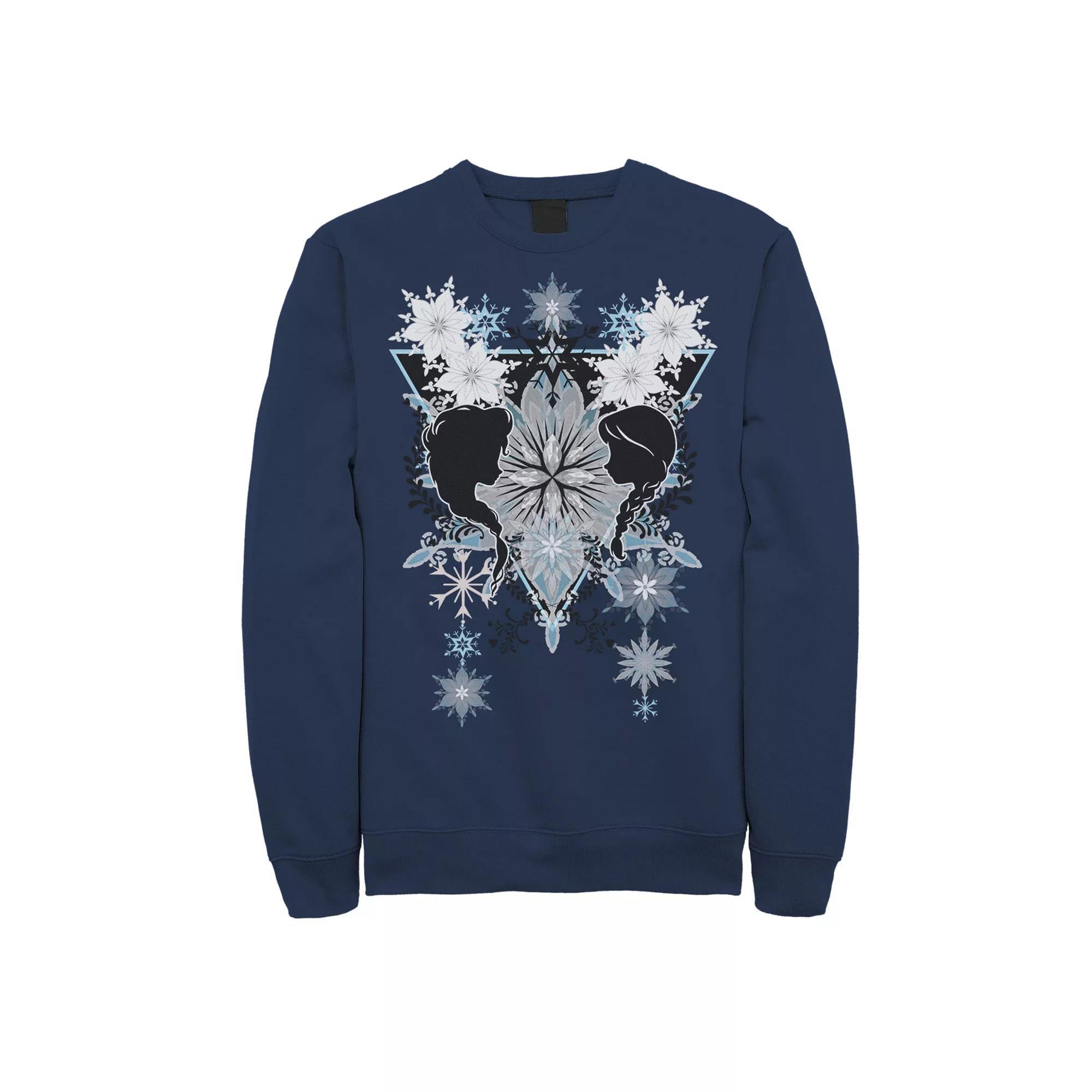 Disney's Frozen Men's Snowflake Boho Sweatshirt, Size: Medium, Blue Product Image