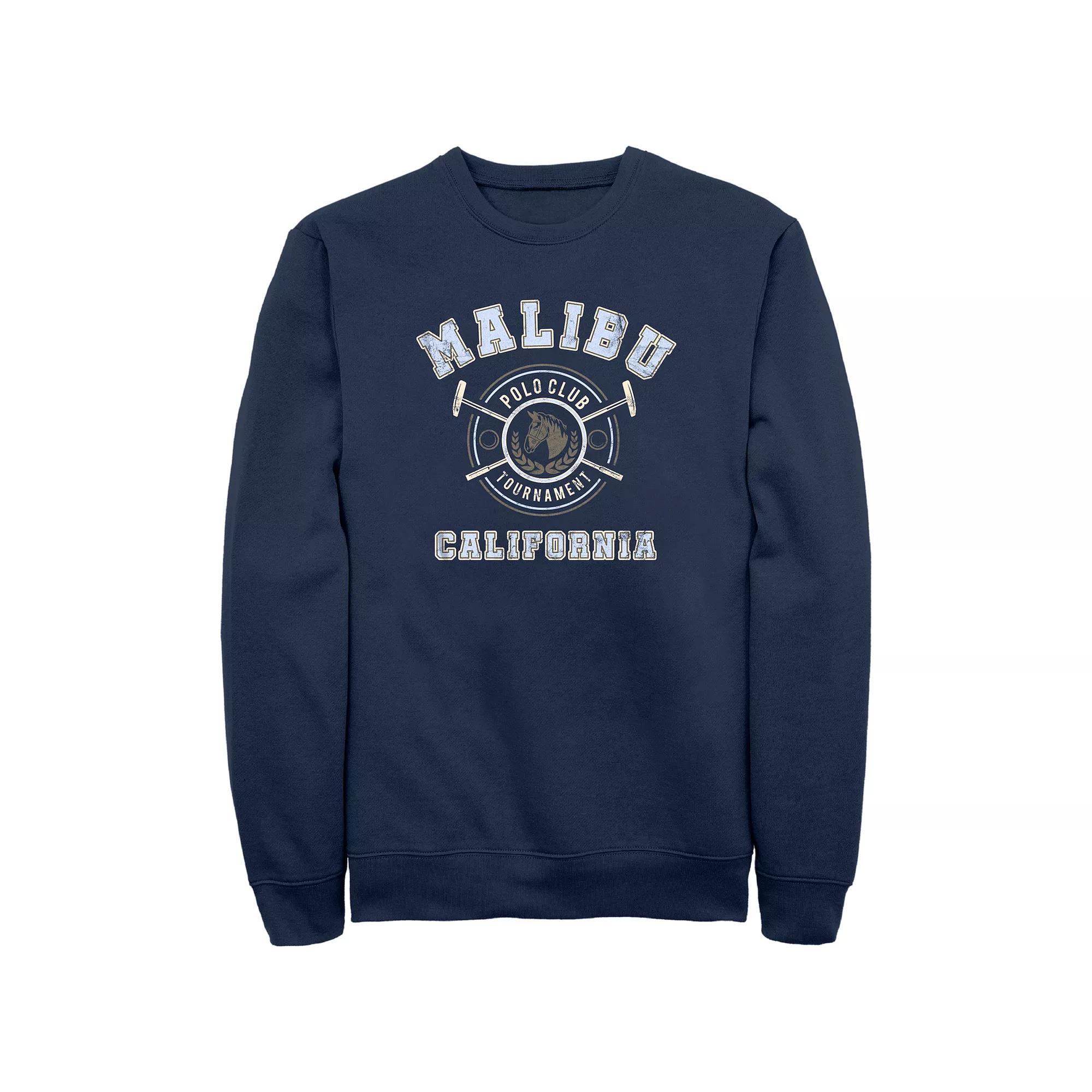 Men's Malibu California Polo Club Badge Sweatshirt, Size: Medium, Blue Product Image