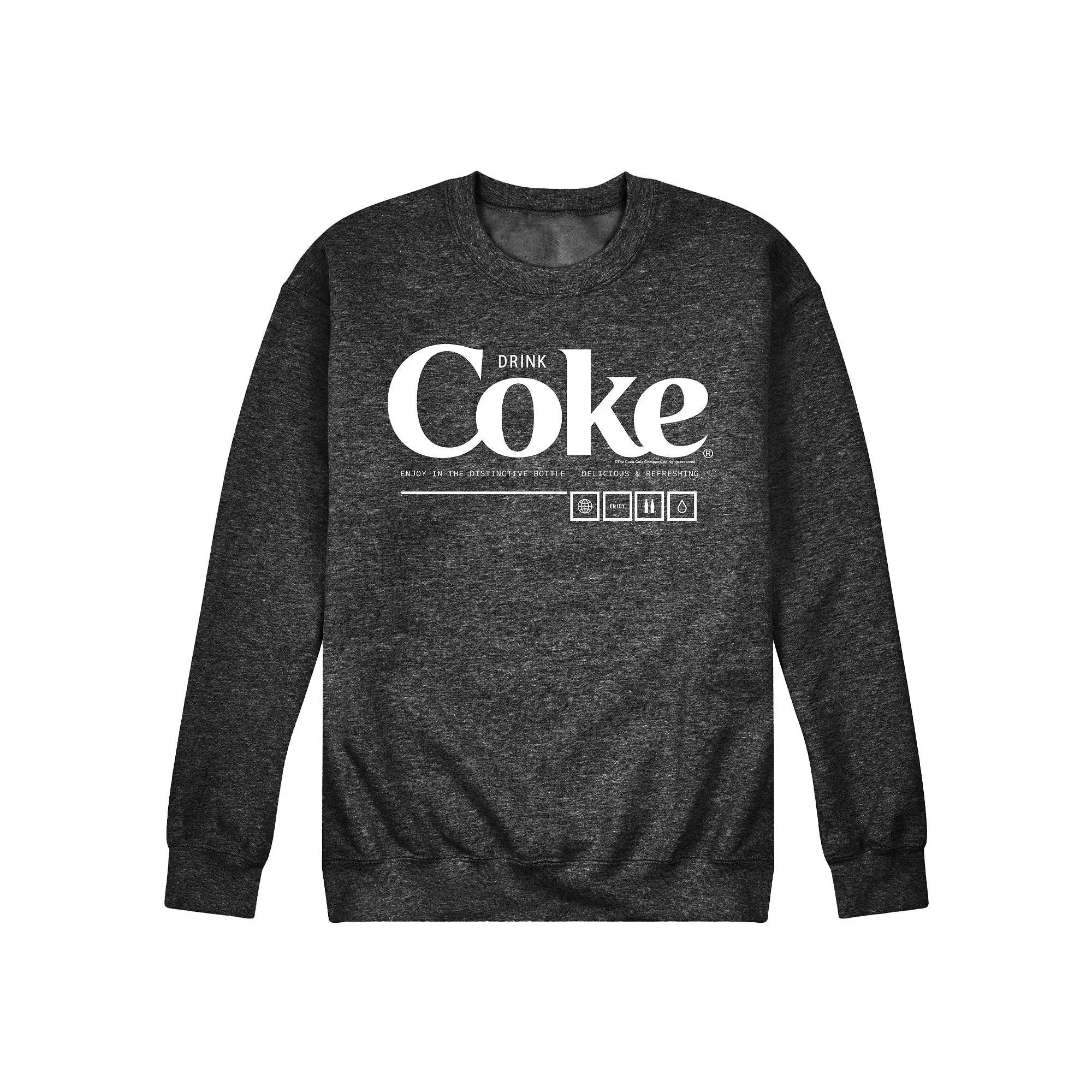 Mens Coca-Cola Drink Coke Enjoy Graphic Fleece Sweatshirt Product Image