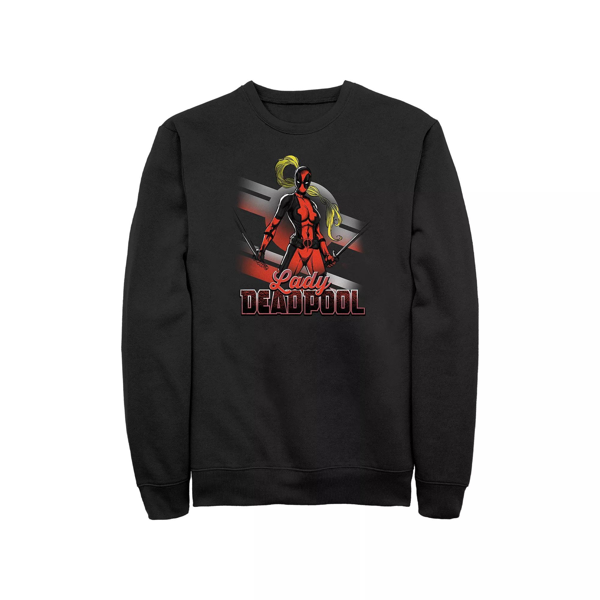 Big & Tall Marvel Lady Deadpool Poster Graphic Fleece, Men's, Size: XL Tall, Black Product Image