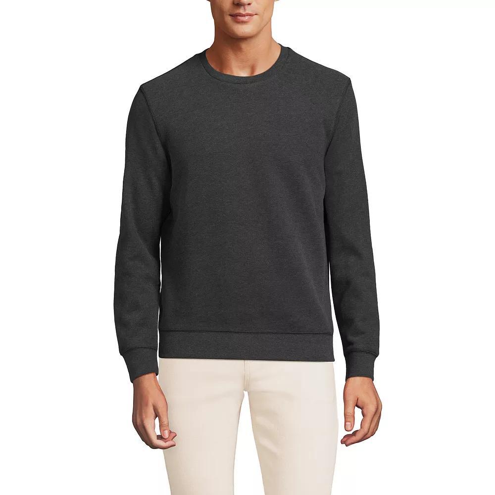 Big & Tall Lands' End Long Sleeve Serious Sweats Crewneck Sweatshirt, Men's, Size: Large Tall, Dark Grey Heather Product Image