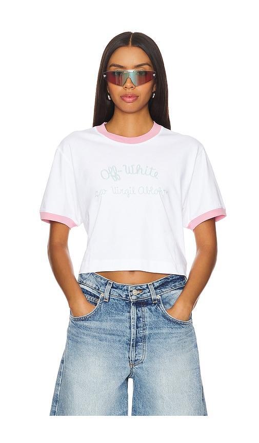 Script Type Crop Tee OFF-WHITE Product Image