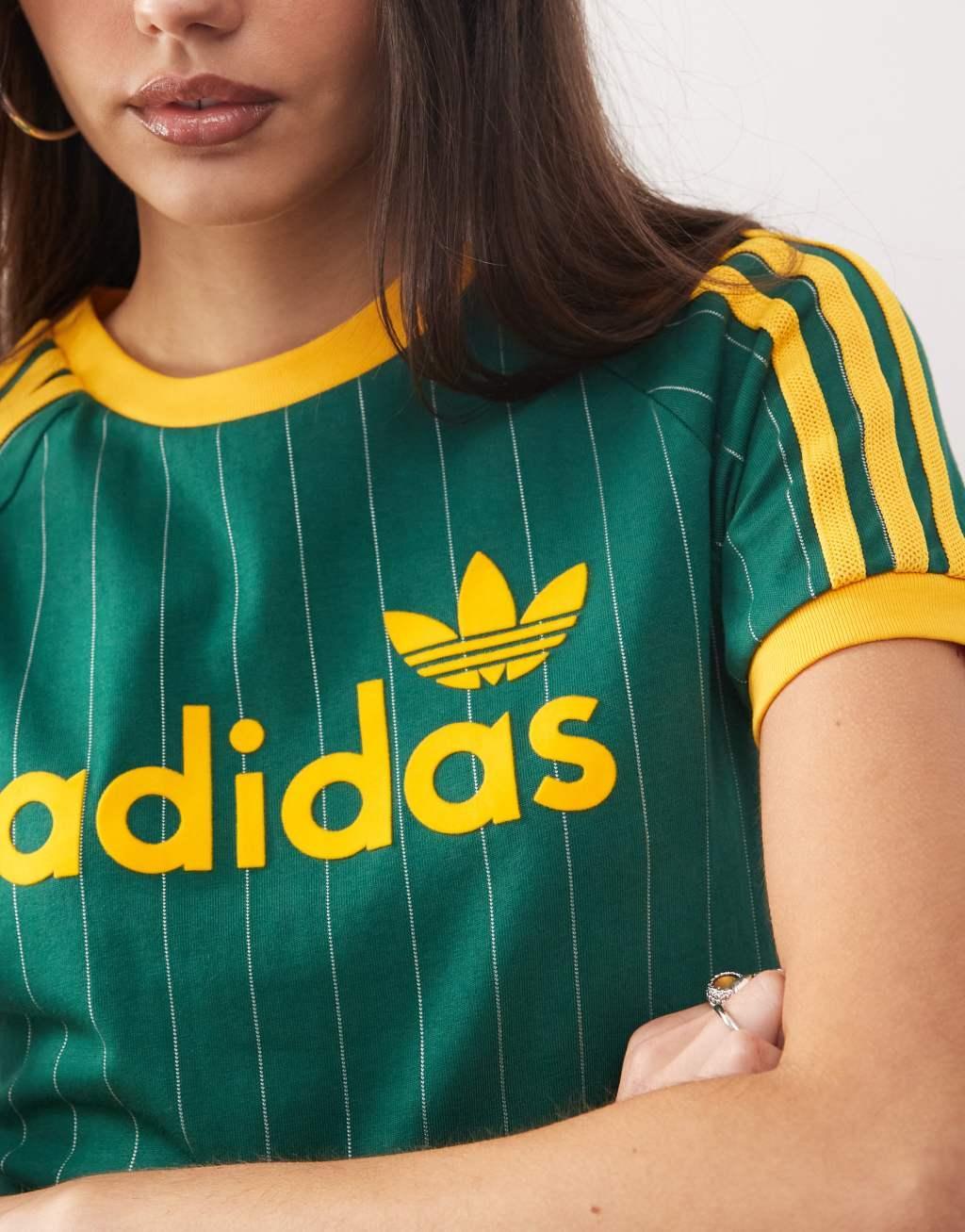 adidas Originals Cali t-shirt in collegiate green Product Image