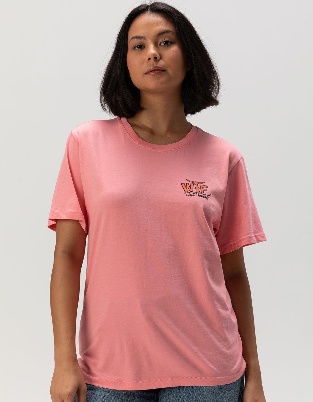 WHAT THE FIN Flip Flops Womens Tee - PINK Product Image