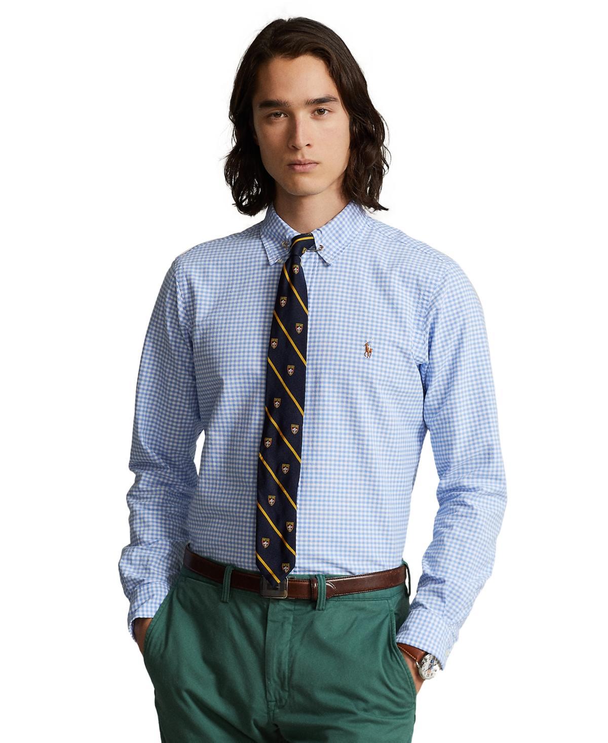 Mens Classic-Fit Gingham Oxford Shirt Product Image