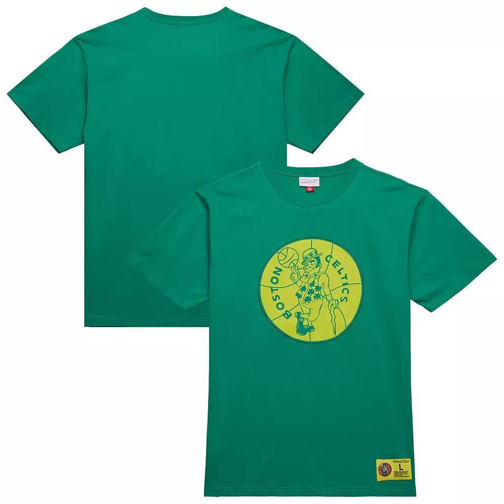 Men's Mitchell & Ness Kelly Green Boston Celtics Hardwood Classics Neon Nights Premium T-Shirt, Size: Small Product Image
