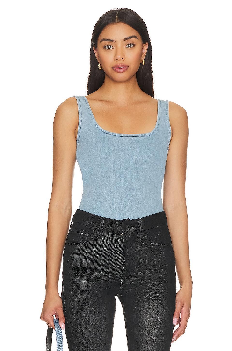 Indigo Modern Tank Bodysuit Good American Product Image