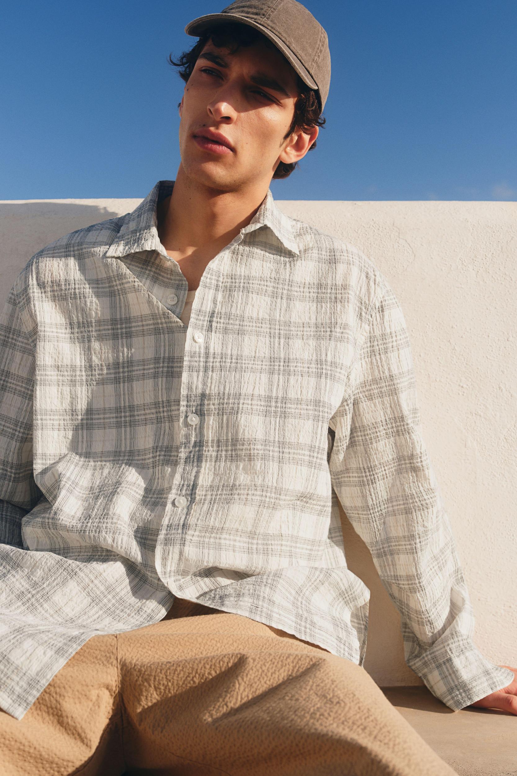 Loose-Fit Textured Shirt Product Image