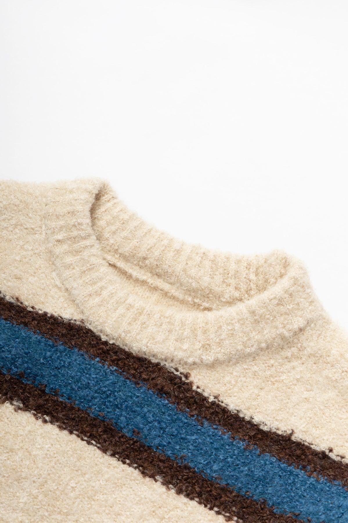 Blacksmith - Boucle Striped Sweater - Natural Product Image