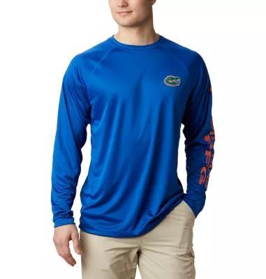 Men's Columbia Royal Florida Gators Big & Tall Terminal Tackle Long Sleeve Omni-Shade T-Shirt, Size: 4XB, Blue Product Image