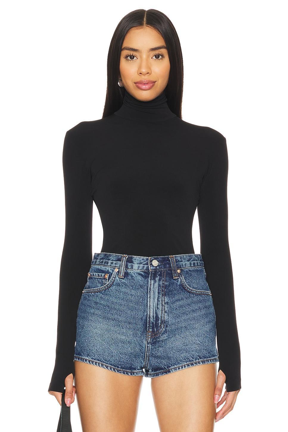 Slim Fit Long Sleeve Turtleneck Top Norma Kamali Product Image