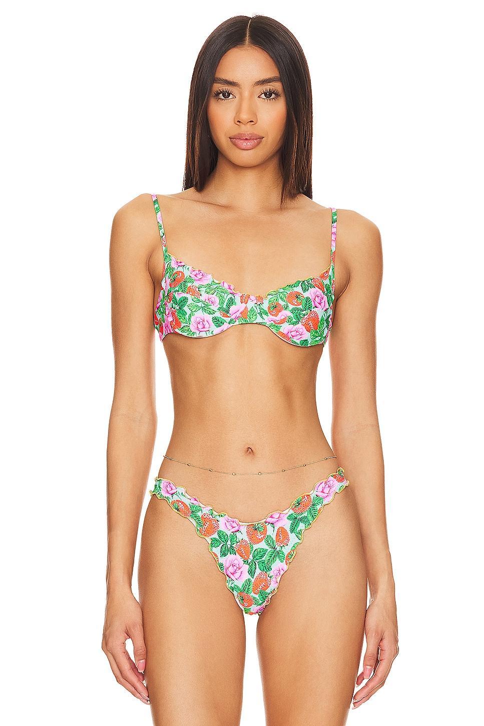 Strawberry Fields Wavy Luxe Bikini Top Luli Fama Product Image