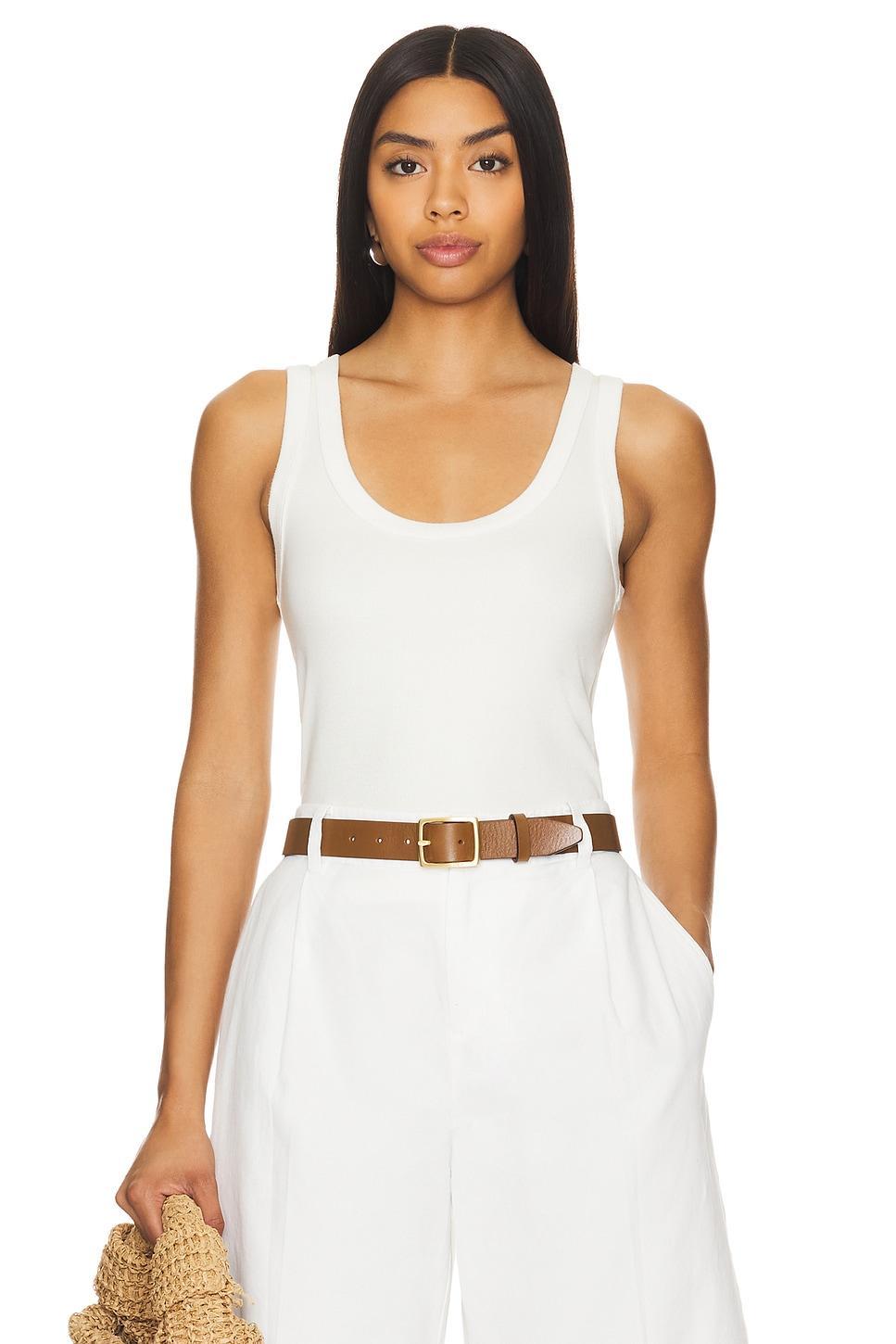 Supima Rib Scoop Tank Enza Costa Product Image