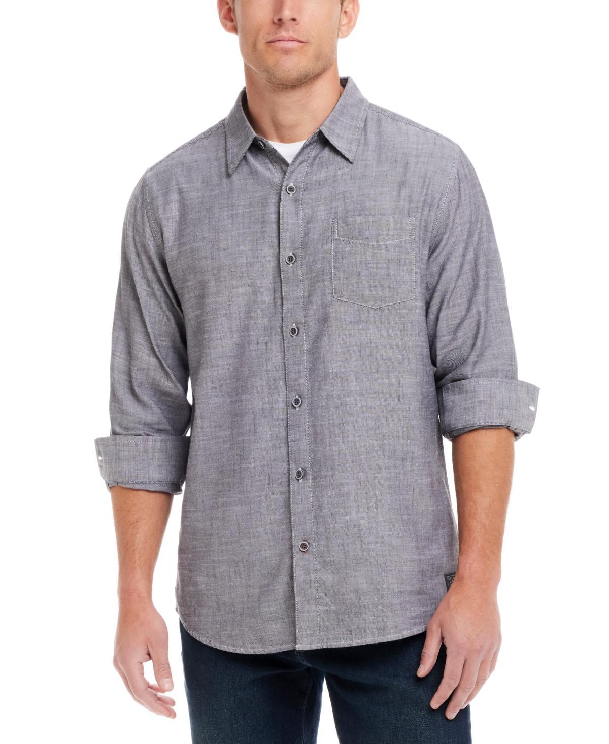 Weatherproof Vintage Mens Solid Long Sleeve Button-Front Oxford Shirt Product Image