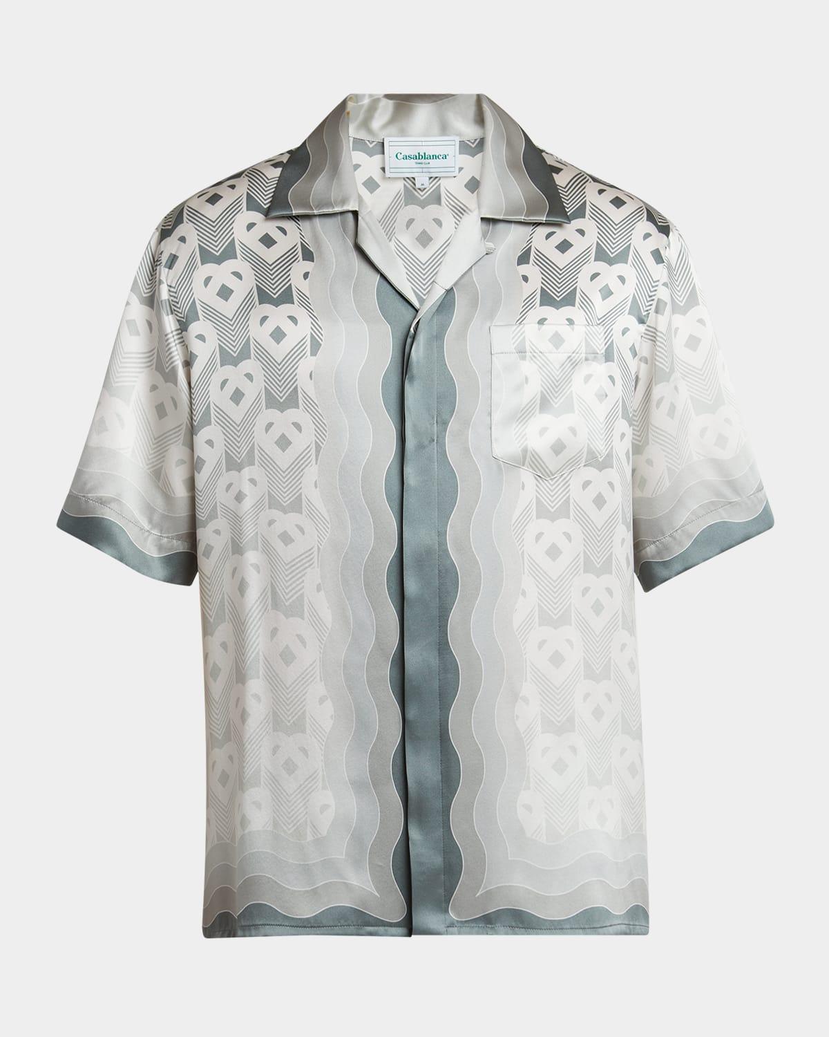 Mens Gradient Heart Monogram Camp Shirt Product Image