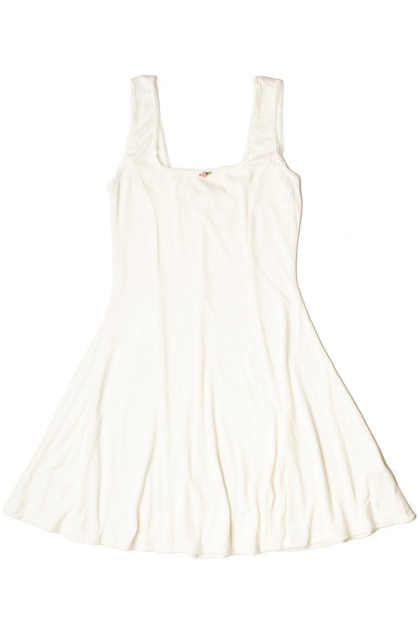 Ribbed Rose Bud Skater Dress Product Image