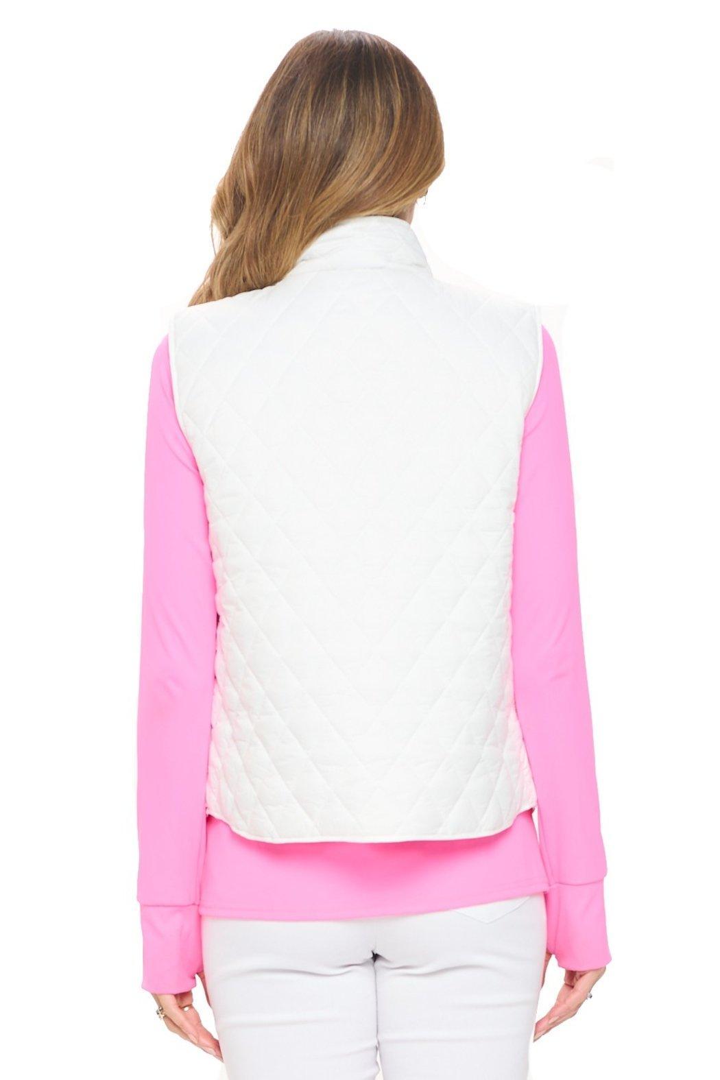 White Puffer Vest Product Image