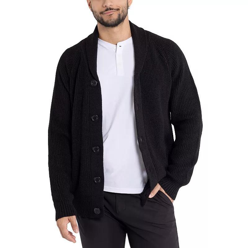 Men's Xray Shawl-Collar Knitted Cardigan Sweater, Size: Medium, Red Product Image