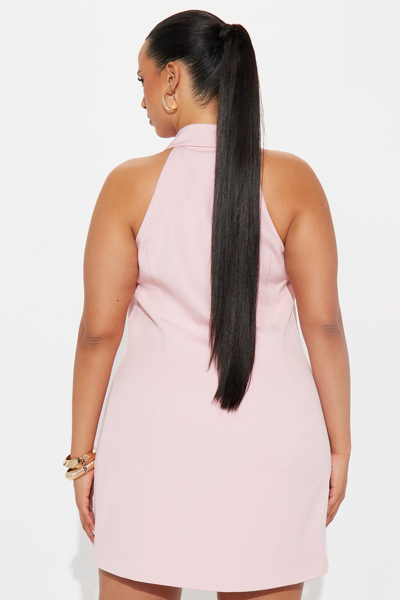 Center Of Attention Blazer Mini Dress - Pink Female Product Image