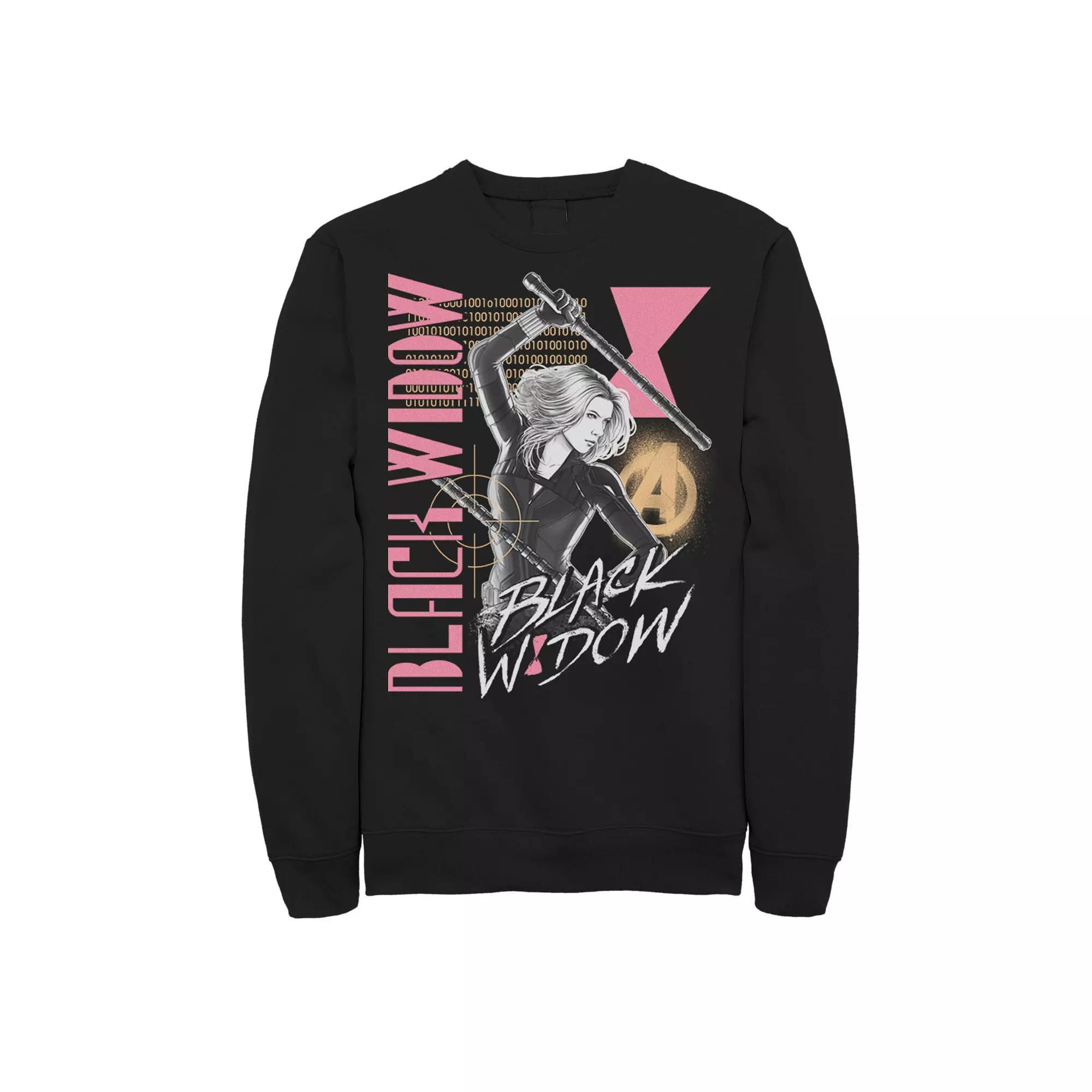 Men's Marvel Black Widow Retro Collage Sweatshirt, Size: Large Product Image