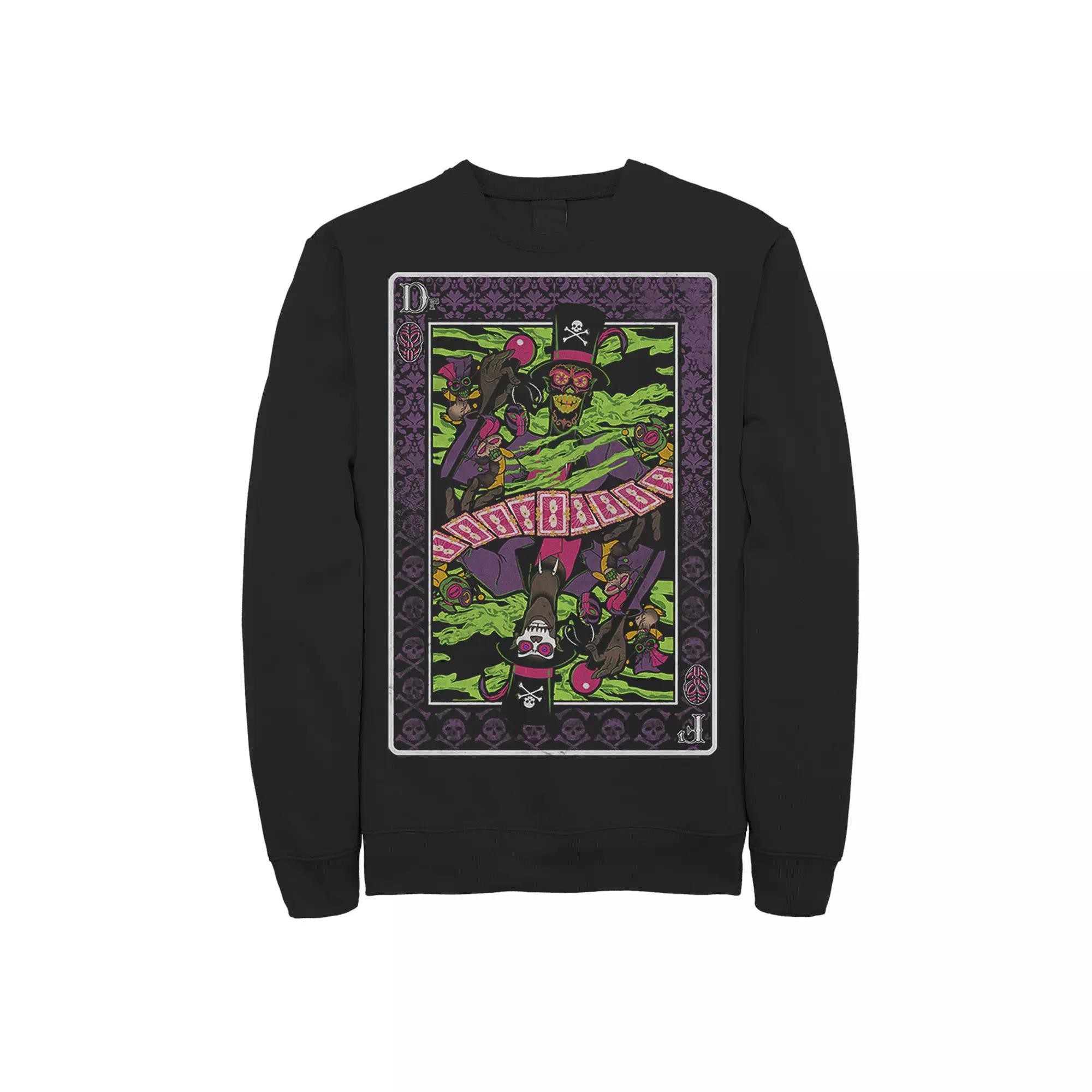 Disney's The Princess and the Frog Dr. Facilier Men's Playing Card Sweatshirt, Size: XL, Black Product Image