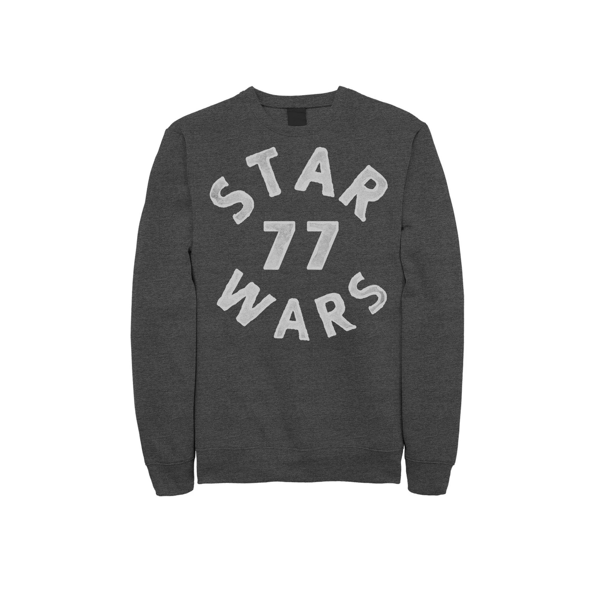 Men's Star Wars Distressed 1977 Logo Sweatshirt, Size: XXL, Grey Heather Product Image