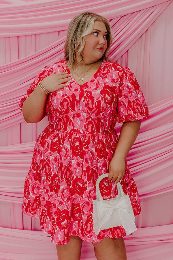 Pocket Full Of Roses Jacquard Mini Dress Curves Product Image