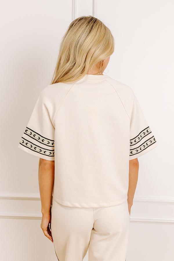 Villa Brunch Shift Top in Cream Product Image