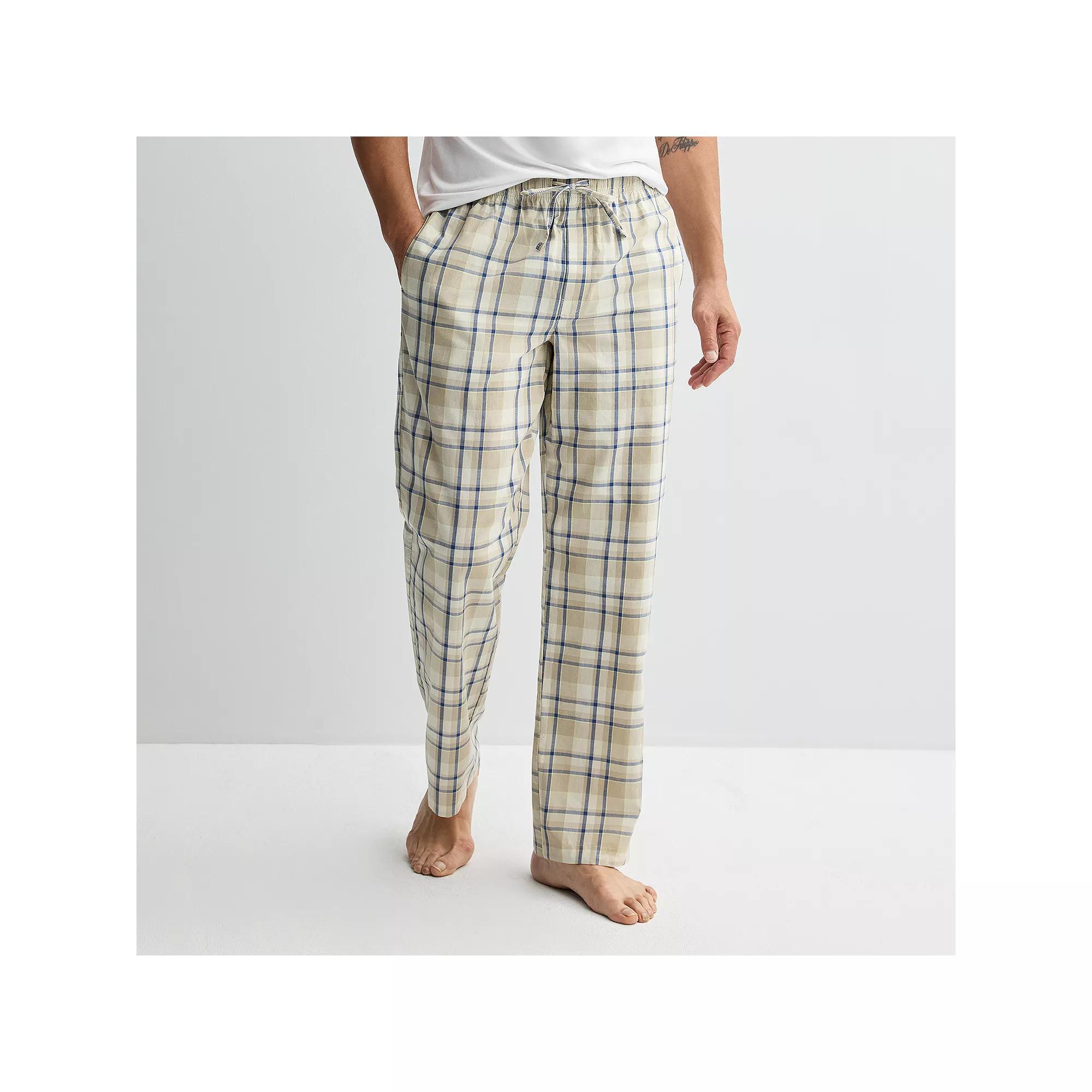 Men's Sonoma Goods For Life® Woven Pajama Pants, Size: Large, Crisp Green Check Product Image