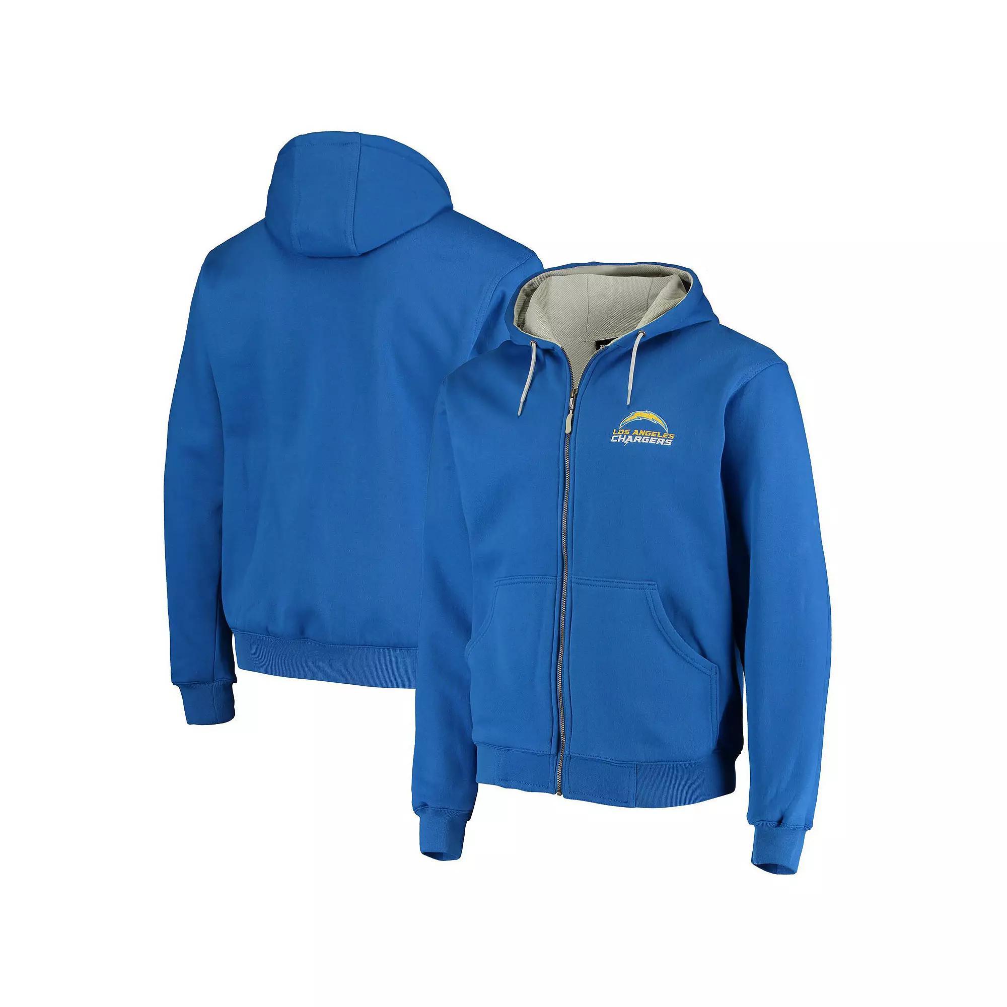 Mens Dunbrooke Royal Los Angeles Chargers Craftsman Thermal-Lined Full-Zip Hoodie Product Image