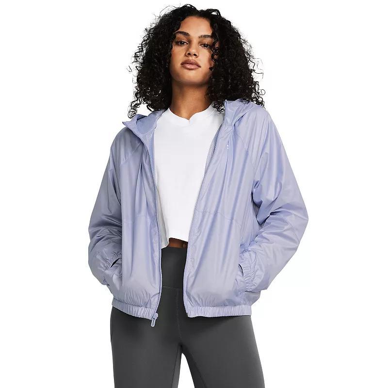 Women's Under Armour Rival Full-Zip Windbreaker Jacket, Size: Small, Prime Pink Product Image