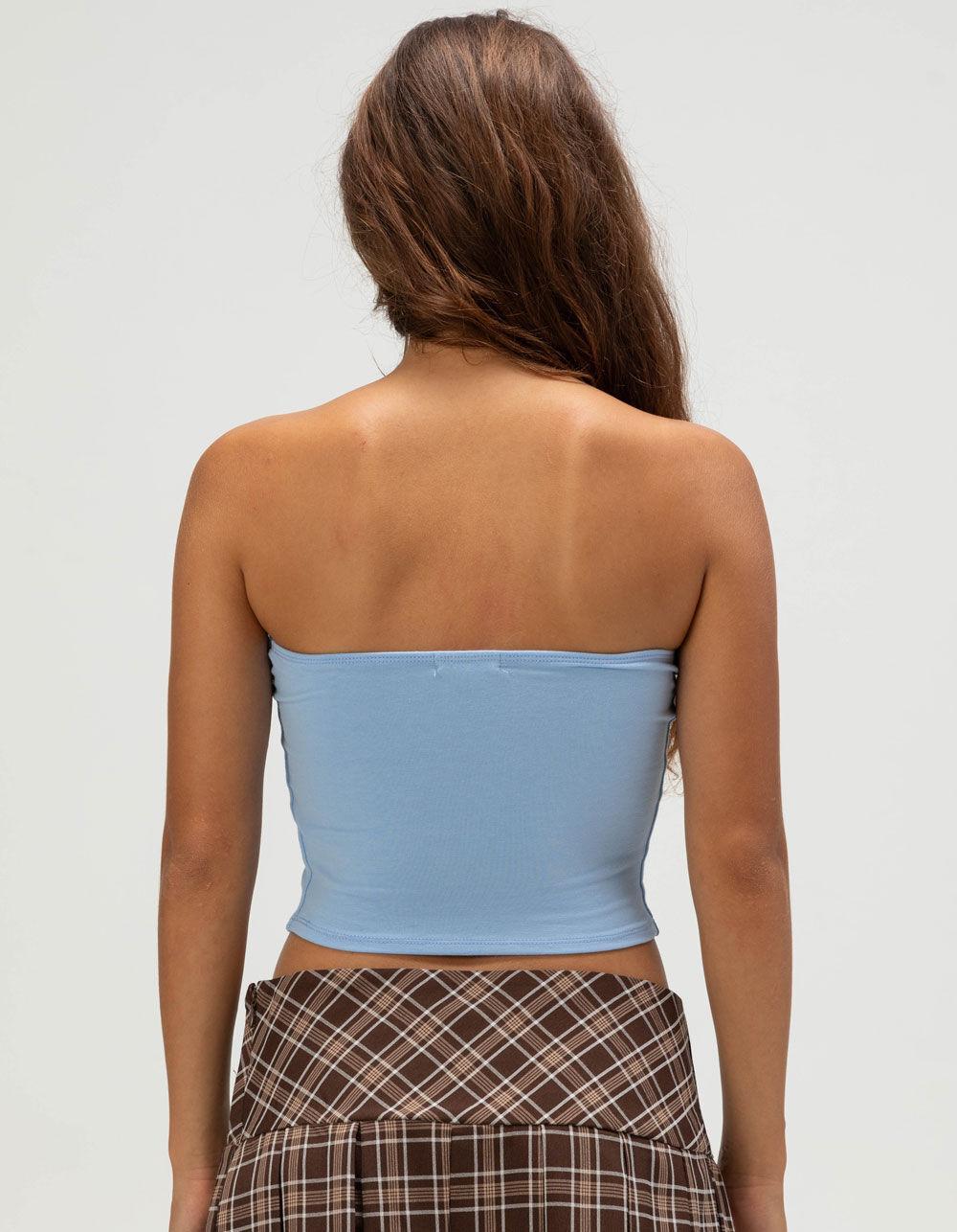 HEART & HIPS Womens Tube Top - BLUE Product Image