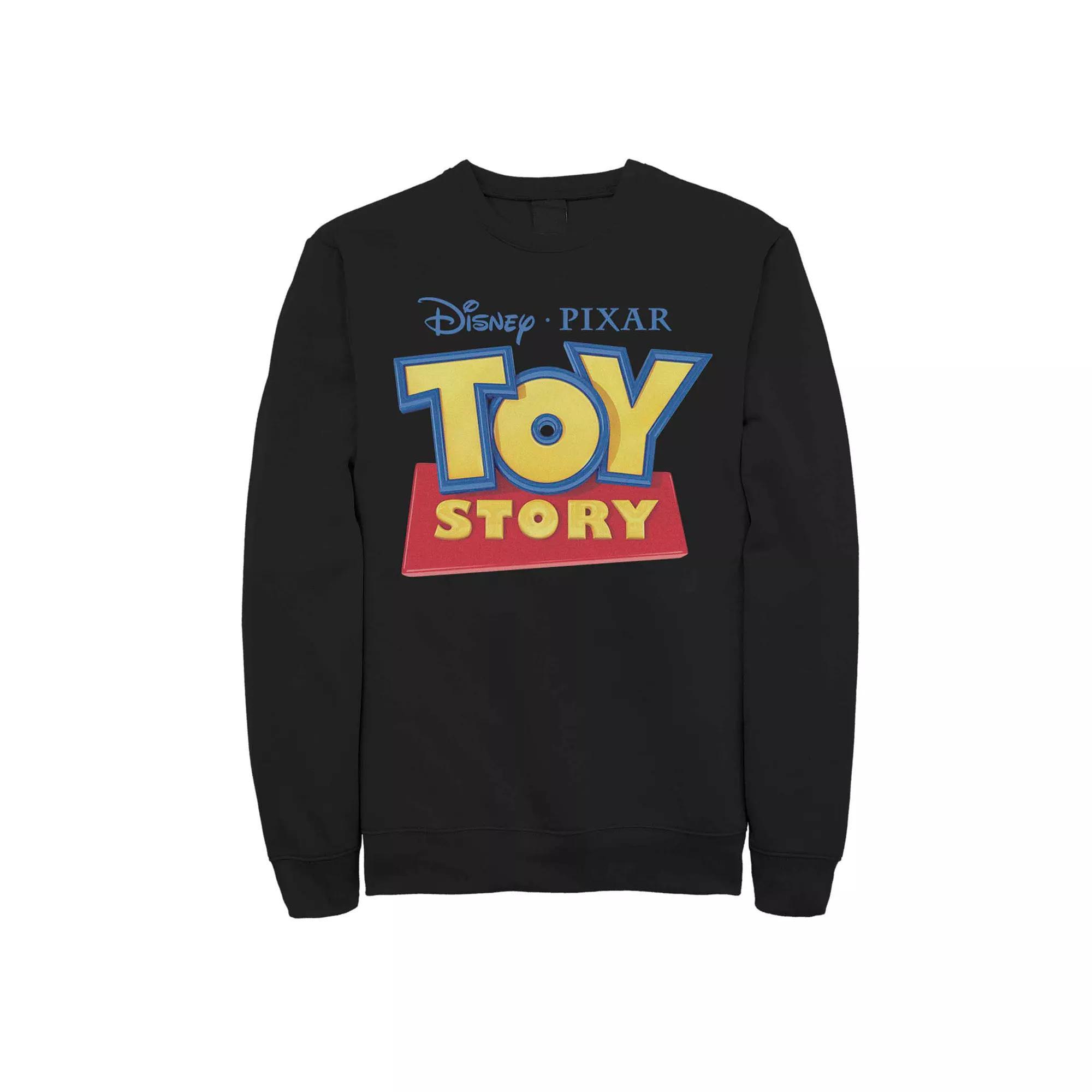 Men's Disney Pixar Toy Story Classic Movie Logo Fleece Sweater, Size: Small, Black Product Image