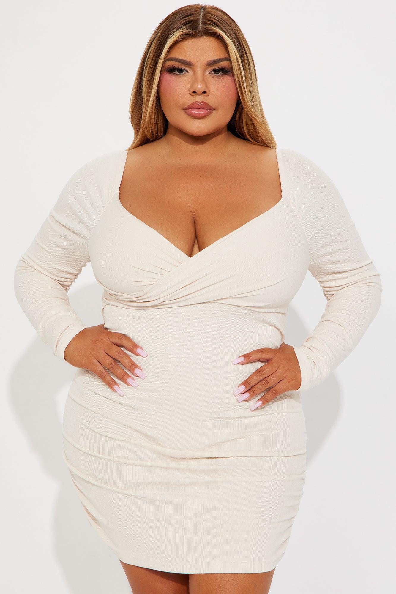 Heavenly Hacci Mini Dress - Off White Product Image