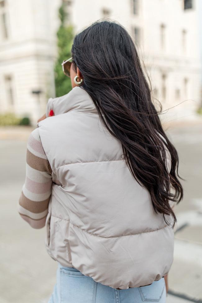 Where You See Fit Cocoa and Khaki Reversible Vest Product Image