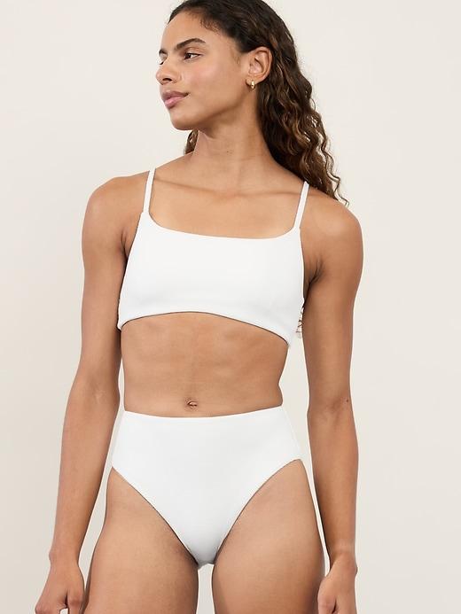 High Waist Pique Swim Bottom Product Image