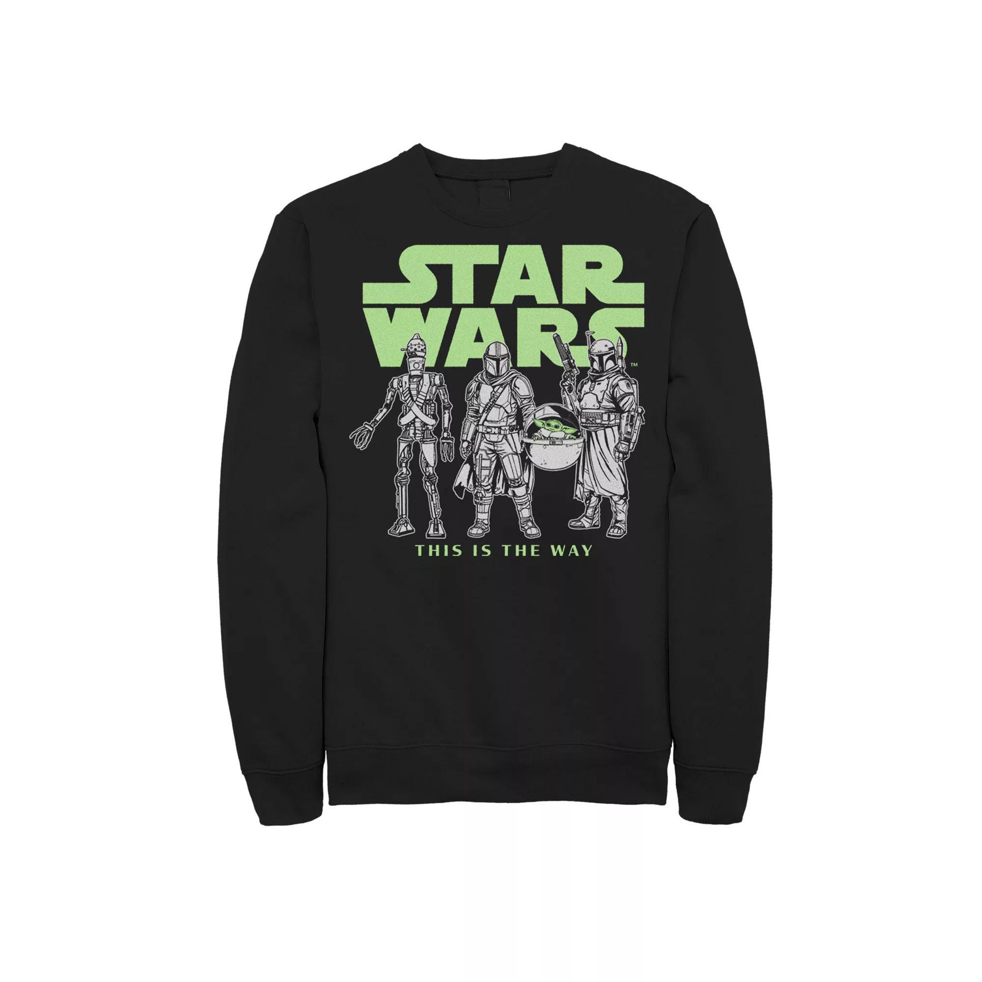 Men's Star Wars Logo Lineup Sweatshirt, Size: XXL, Black Product Image