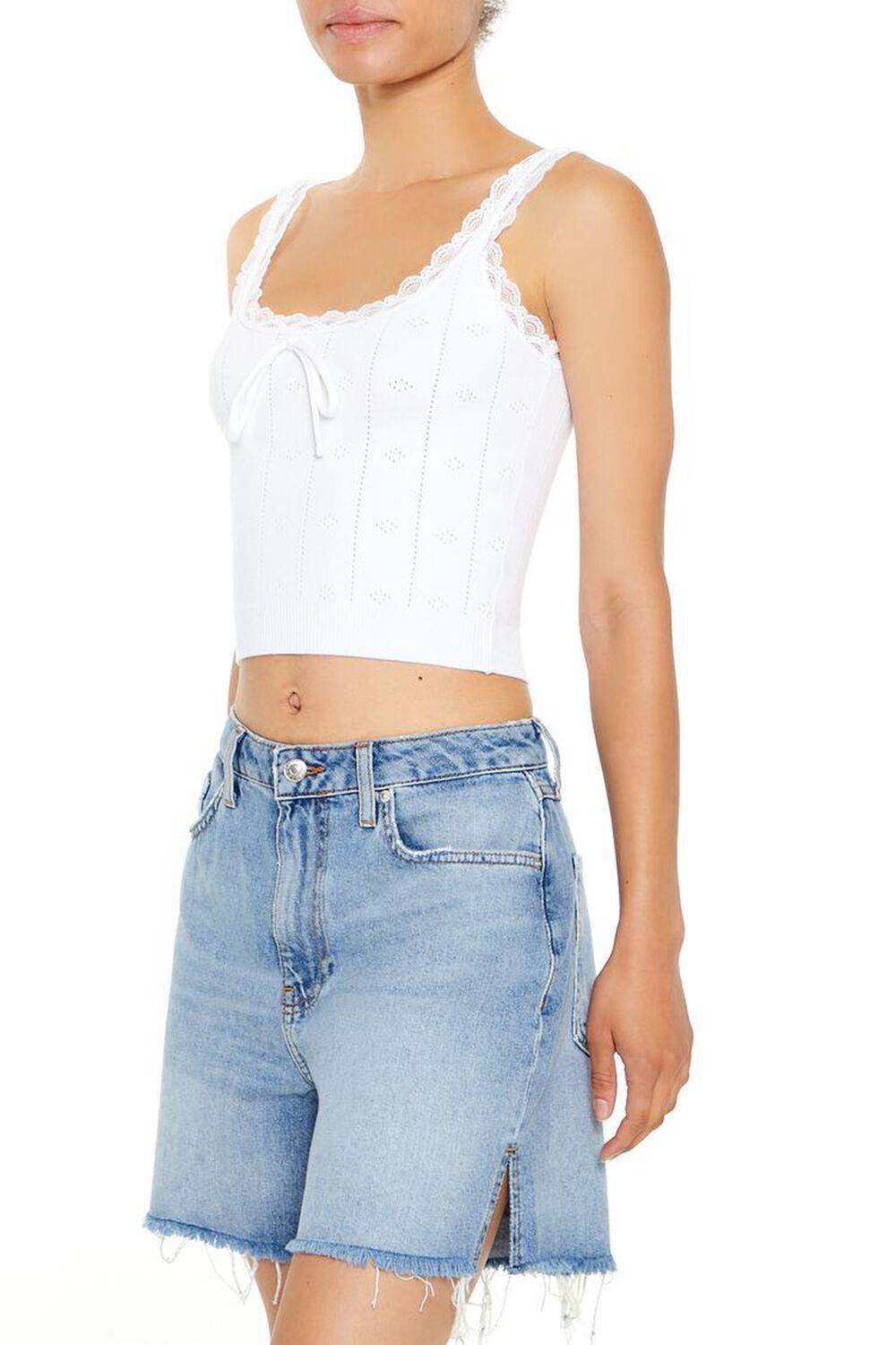 Pointelle Sweater-Knit Tank Top | Forever 21 Product Image