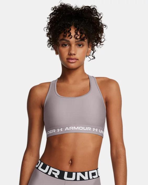 Under Armour Crossback 2.0 Medium-Impact Sports Bra, Women's, Size: XL, Rebel Dark Pink Product Image