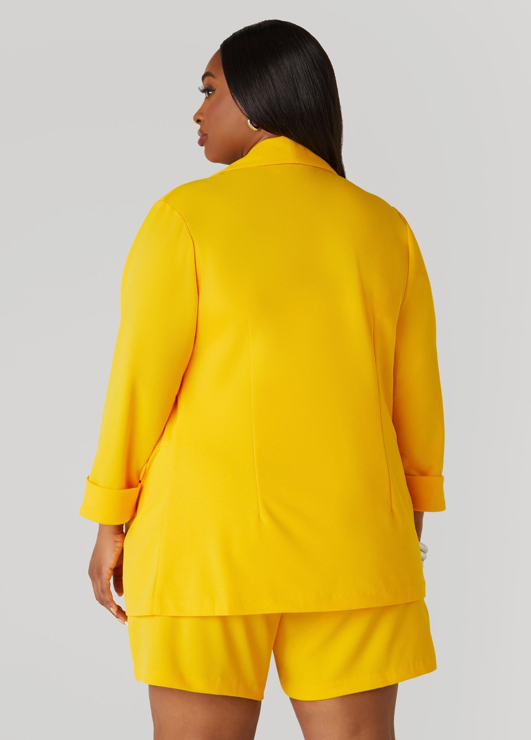 Open Front Cuffed Blazer Product Image