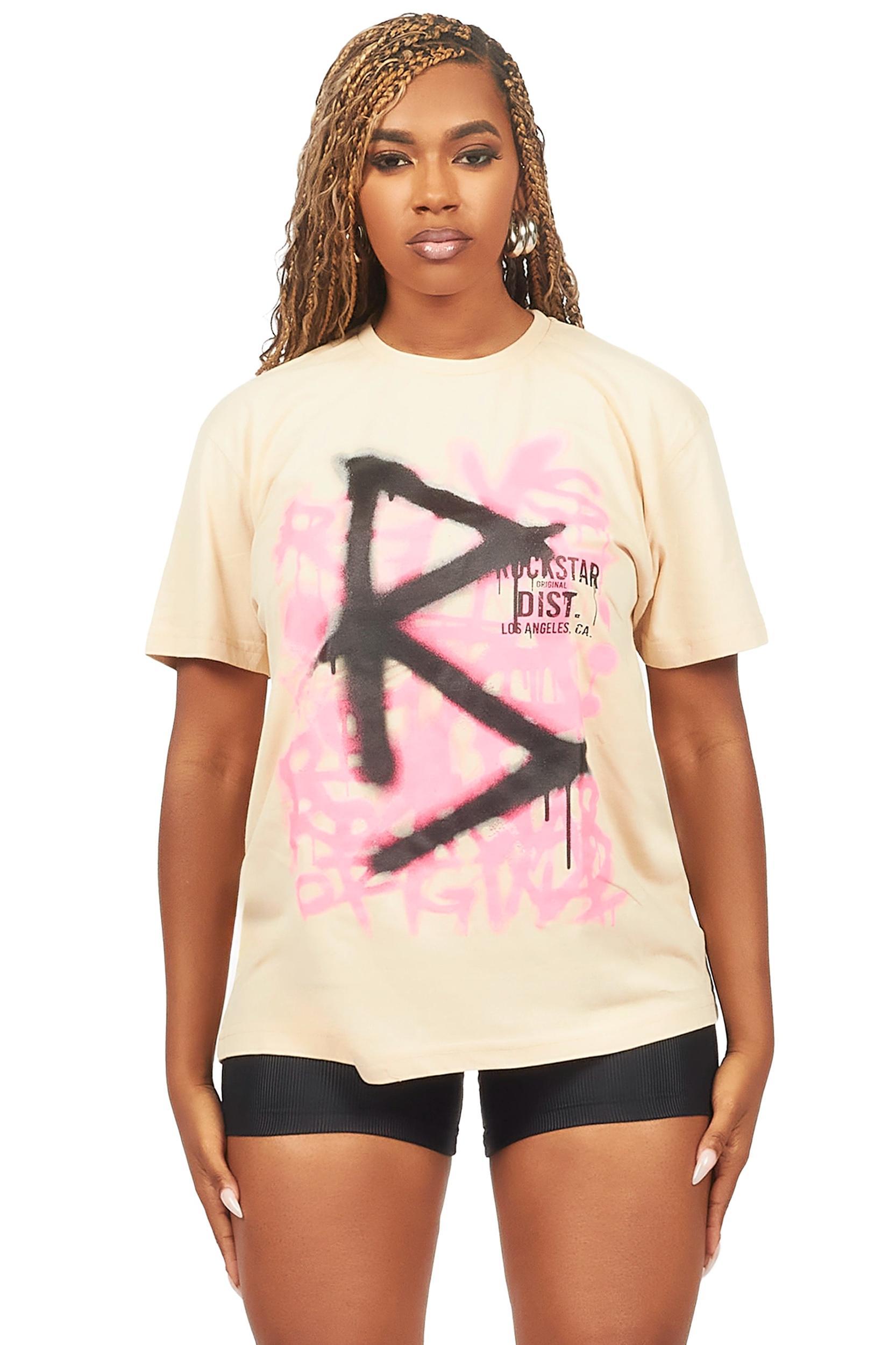 Nahomy Beige Oversized Tee Female Product Image