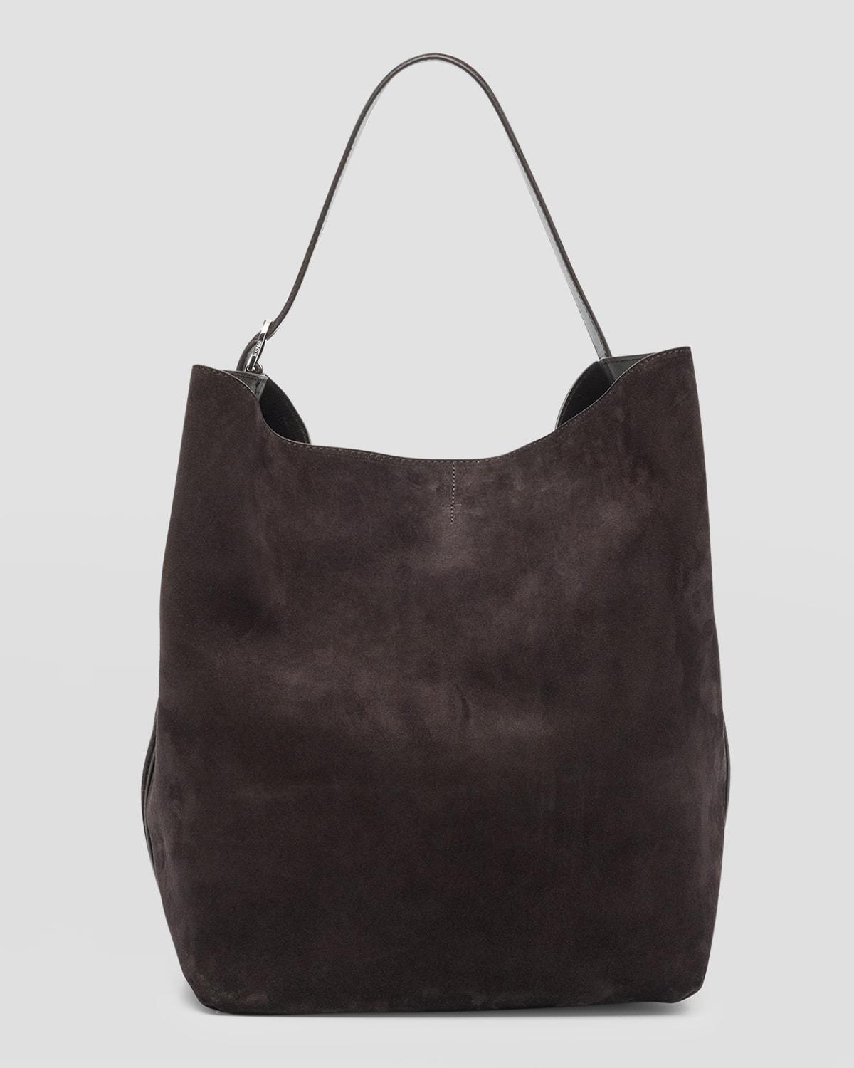 Belted Tote Bag in Suede Product Image