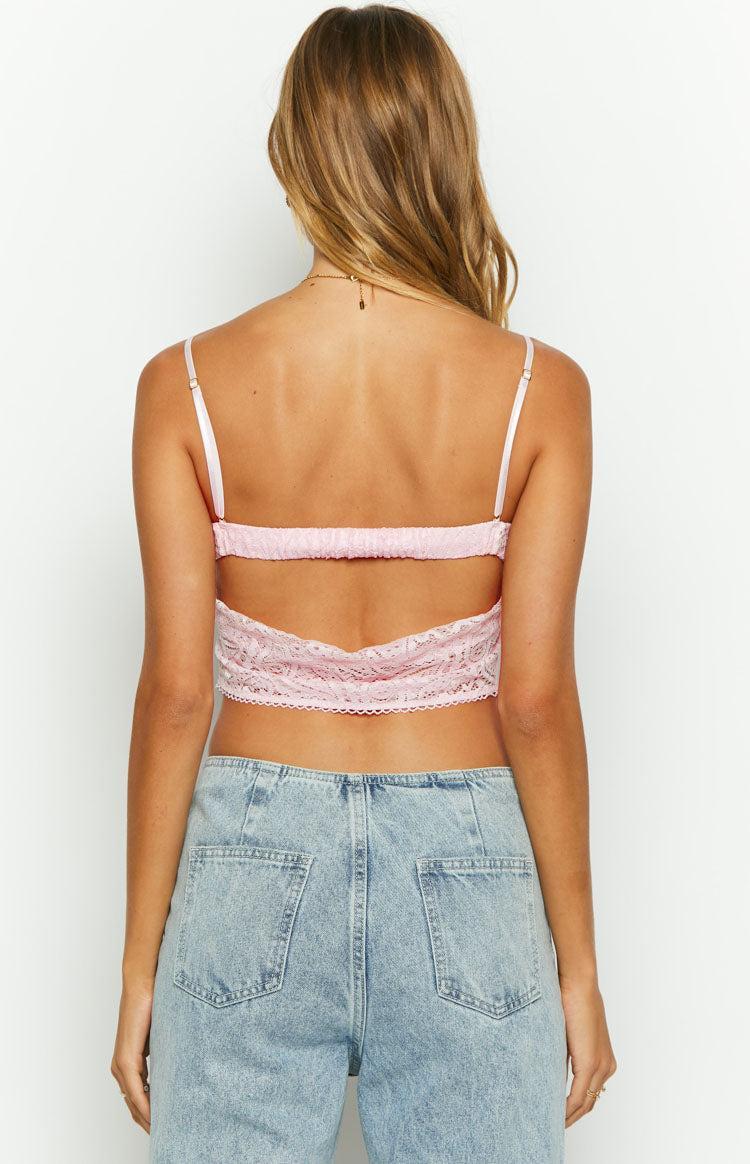 Resist You Pink Lace Bustier Top Product Image