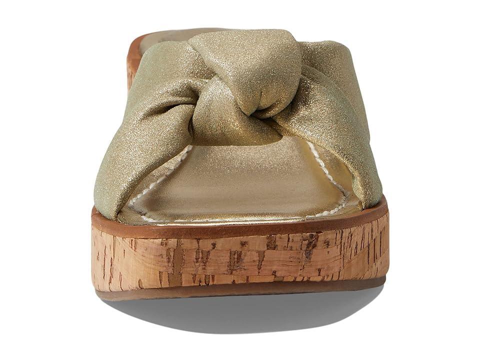 Bernardo Jolie (Champagne Metallic Suede) Women's Wedge Shoes Product Image
