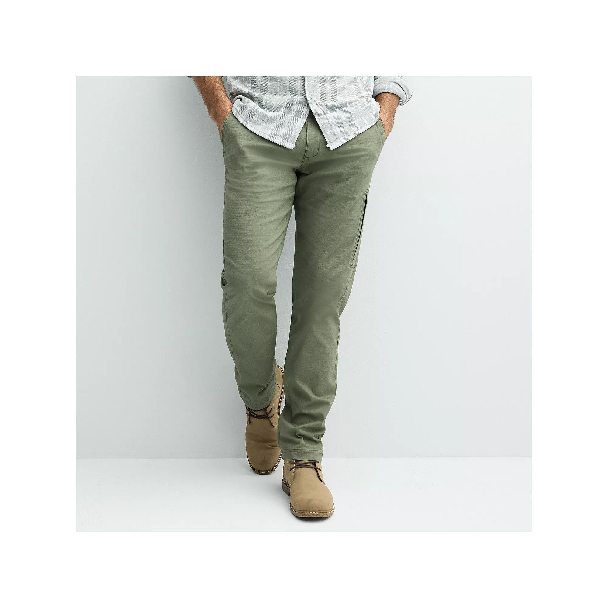 Mens Sonoma Goods For Life Side-Zip Ripstop Pants Kagan Green Product Image